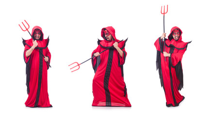 Man devil in red costume