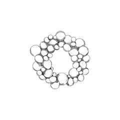 Round of balloons in hand drawn style vector illustration