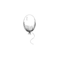 Illustration balloon vector hand draw style