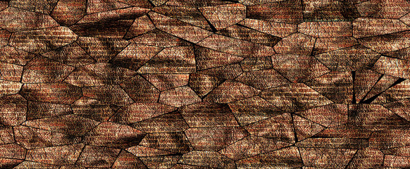 Dark brown background texture in old vintage paper design with black border, old antique metal background illustration in earthy coffee color