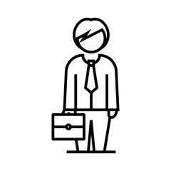 Manager line icon, concept sign, outline vector illustration, linear symbol.