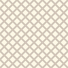Minimalist seamless surface pattern. Simple modern print with crosses. Outline with geometric ornament.
