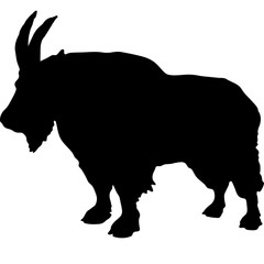 black silhouette of goat