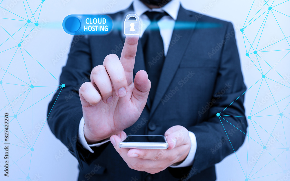 Poster handwriting text cloud hosting. conceptual photo the alternative to hosting websites on single serve