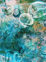 blue abstract fractal background 3d rendering illustration