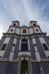 Obraz premium Facade of the Cistercian Church of Szekesfehervar, Hungary.