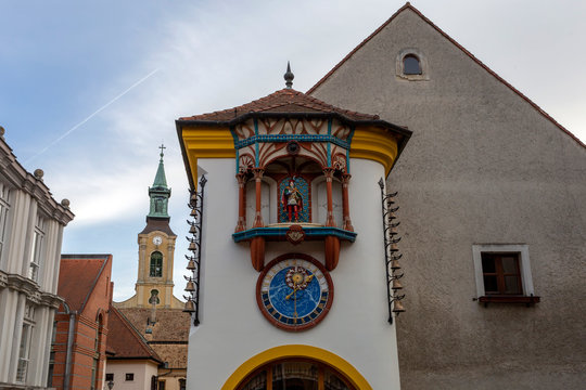 Clock museum in Szekesfehervar, Hungary.