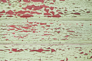 Old cracked paint on wood