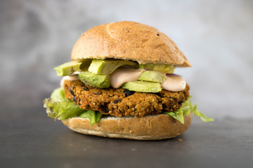 Vegetarian Black Bean Quinoa Burger