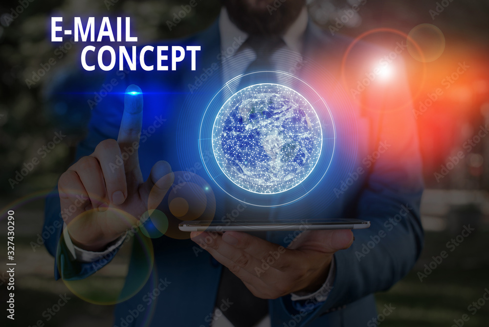 Aufkleber writing note showing e mail concept. business concept for sequence of marketing efforts to reach cus