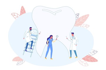 Dentists Discover Tooth Structure, Flat Banner.