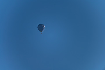 Hot air balloon in the blue sky