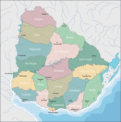Fototapeta premium Administrative division of the Oriental Republic of Uruguay