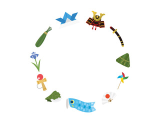 こどもの日のフレームイラスト素材