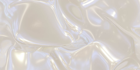 glossy whitefluid glossy mirror water effect background backdrop texture 3d render illustration