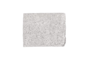 Used square sticky tape isolated on white background