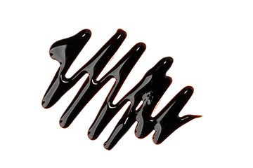 Chocolate syrup zig zag isolated on white background