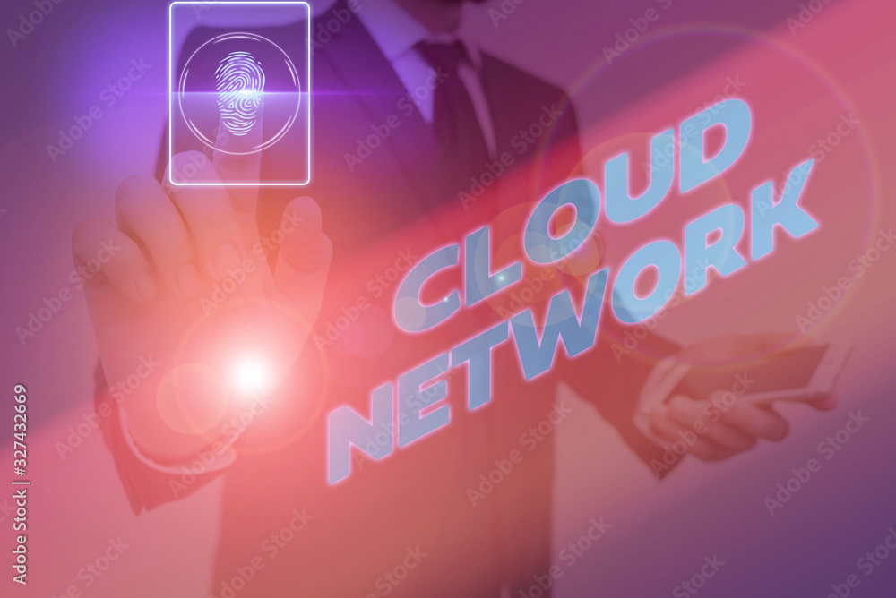 Poster word writing text cloud network. business photo showcasing access of networking resources from centr
