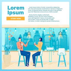 Spending Cold Winter Night in Cozy Cafe with Date