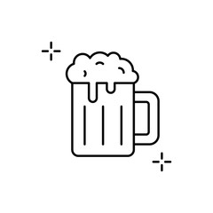Alcohol, addictions, beer icon. Simple line, outline vector elements of addictive human for ui and ux, website or mobile application