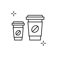 Coffee, addictions icon. Simple line, outline vector elements of addictive human for ui and ux, website or mobile application