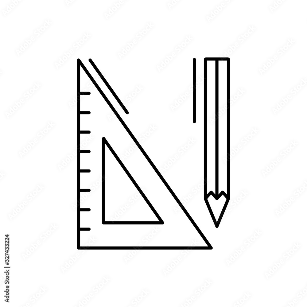Poster rulers icon. simple line, outline vector elements of office tool icons for ui and ux, website or mob