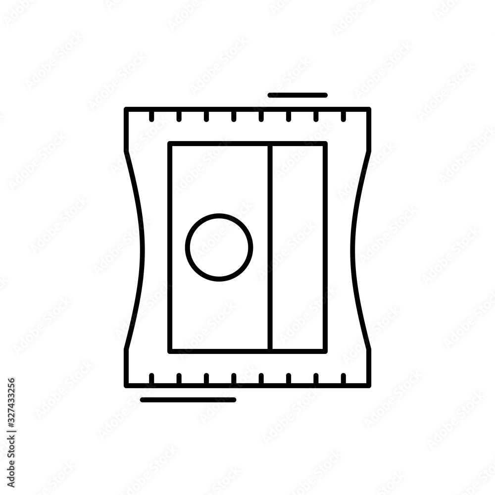 Poster sharpener icon. simple line, outline vector elements of office tool icons for ui and ux, website or 
