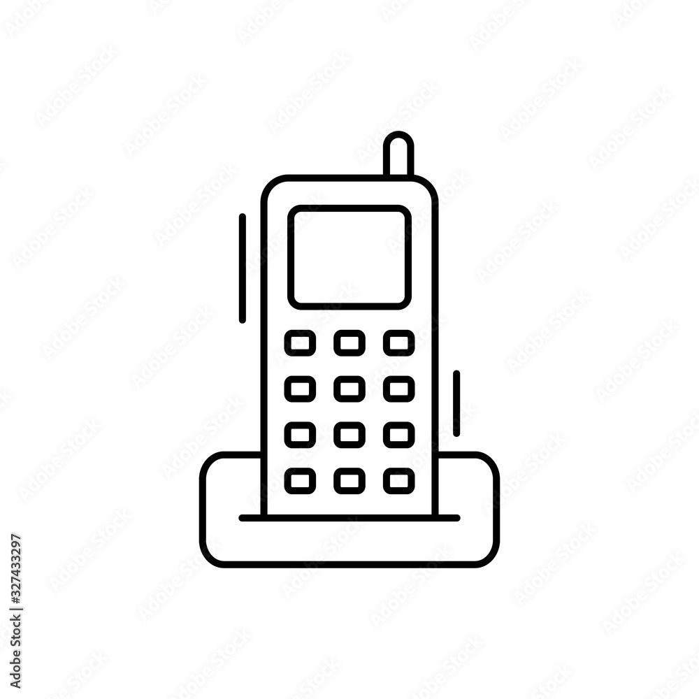 Poster phone icon. simple line, outline vector elements of office tool icons for ui and ux, website or mobi