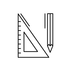 Rulers icon. Simple line, outline vector elements of office tool icons for ui and ux, website or mobile application