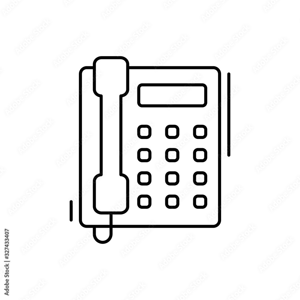 Poster office phone icon. simple line, outline vector elements of office tool icons for ui and ux, website 
