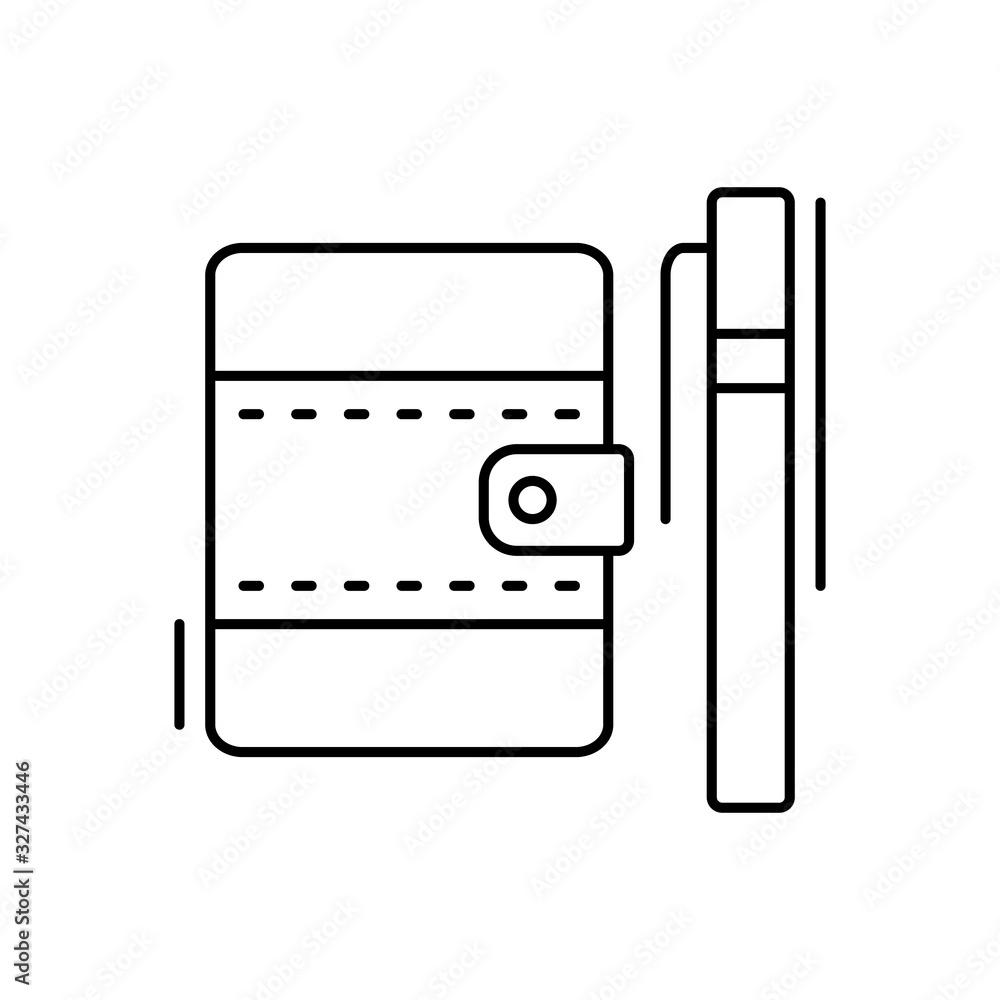 Poster agenda, pen icon. simple line, outline vector elements of office tool icons for ui and ux, website o