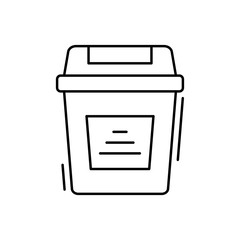 Trash icon. Simple line, outline vector elements of office tool icons for ui and ux, website or mobile application