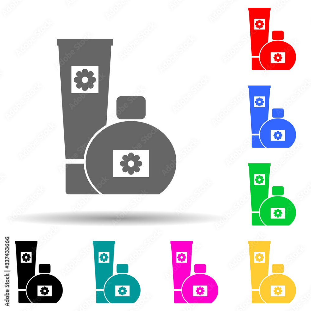 Poster cream multi color style icon. simple glyph, flat vector of spa icons for ui and ux, website or mobil