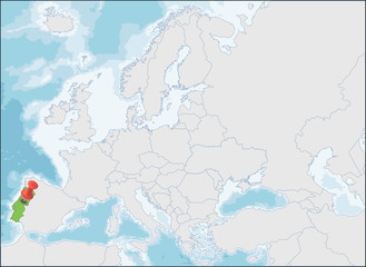 Portuguese Republic location on Europe map