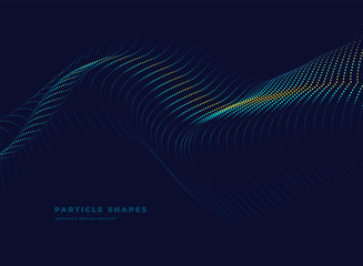 abstract dynamic particle wave, vector tube