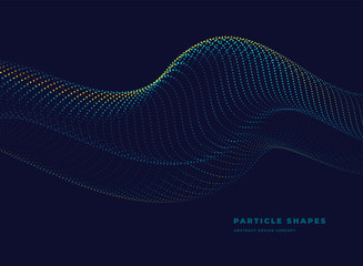 abstract dynamic particle wave