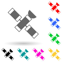 satellite multi color style icon. Simple glyph, flat vector of space icons for ui and ux, website or mobile application