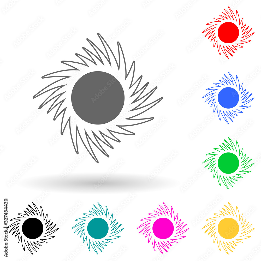 Poster space hole multi color style icon. simple glyph, flat vector of space icons for ui and ux, website o