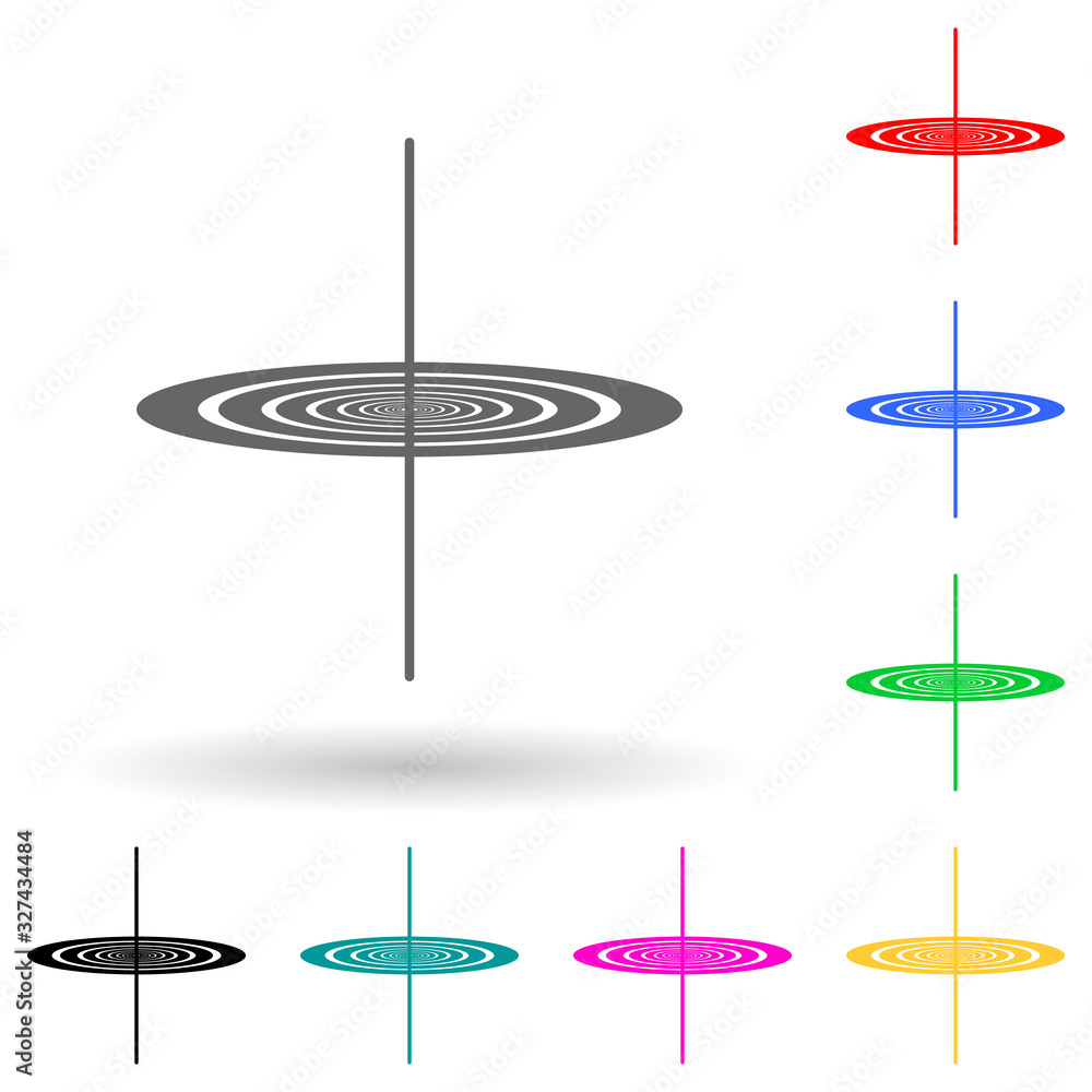 Poster space hole multi color style icon. simple glyph, flat vector of space icons for ui and ux, website o