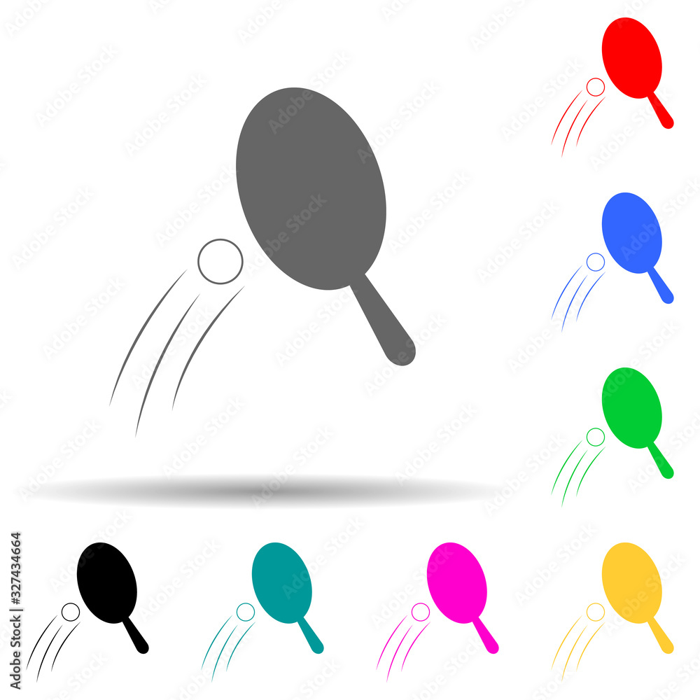 Poster table tennis multi color style icon. simple glyph, flat vector of sport icons for ui and ux, website