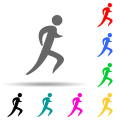 logo of the runner multi color style icon. Simple glyph, flat vector of sport icons for ui and ux, website or mobile application