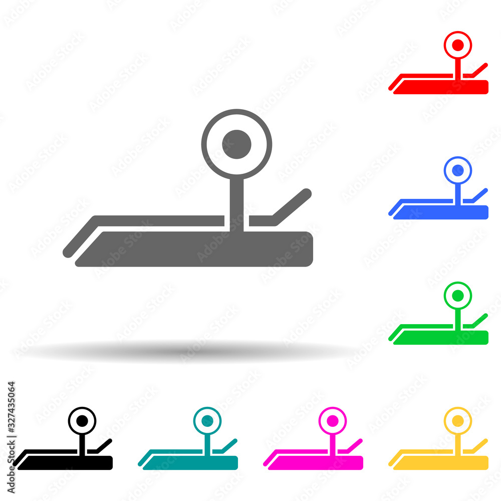 Poster the bench press multi color style icon. simple glyph, flat vector of sport icons for ui and ux, webs