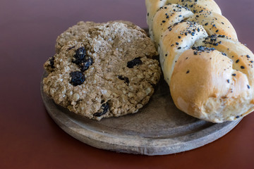 Bread and cookies for snack