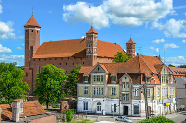 Fototapeta na wymiar Medieval gothic castle in Lidzbark Warmiński (formerly Heilsberg), Warmian-Masurian Voivodeship, Poland.
