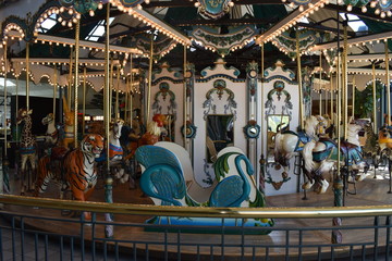 Fototapeta na wymiar carousel in park