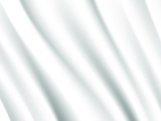 white silk cloth fabric wave overlapping with light and shadow. white and gray abstract texture background and copy space for web design
