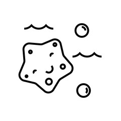 Sea sheels line icon, concept sign, outline vector illustration, linear symbol.