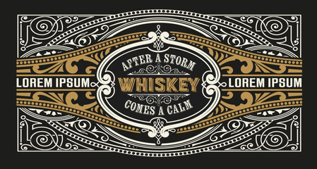 Vintage Label for packig. Vector layered