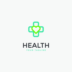 Fototapeta premium modern health or medical logo