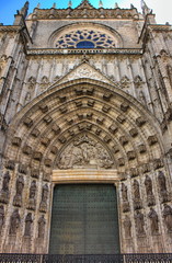 Obraz premium Entrance door of Sevilla Cathedral, Spain